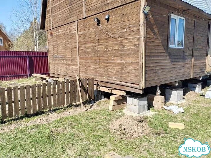 Подъём домов, замена венцов, ремонт фундамента фото 6