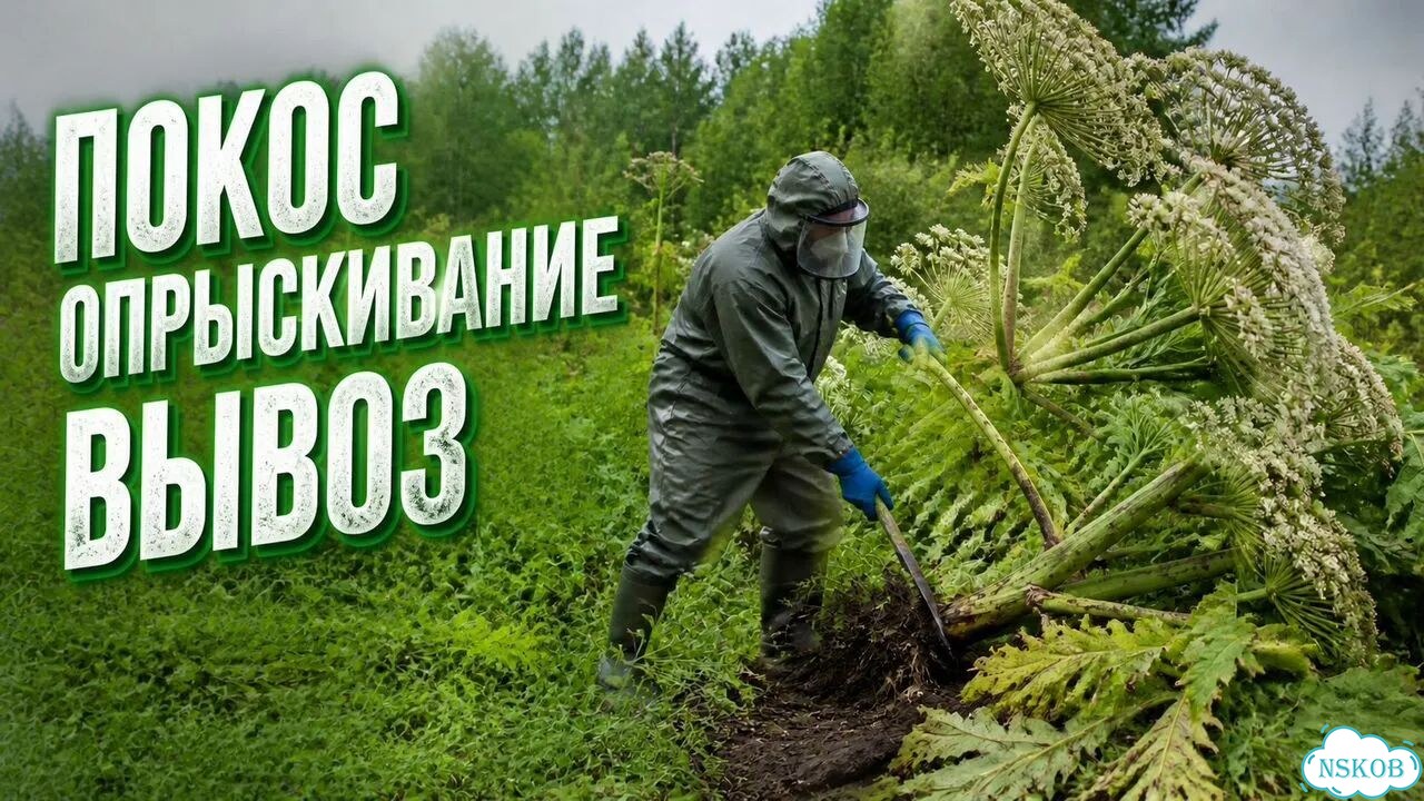 Удаление борщевика на участке фото 2