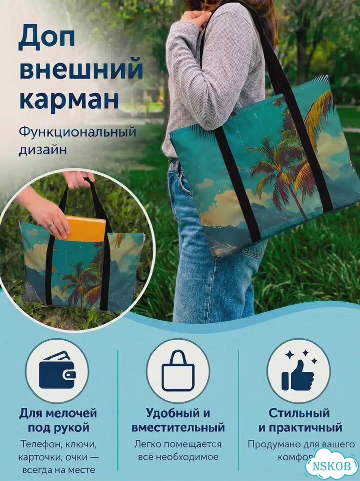 Коврик-сумка 2в1 для пляжа и пикника с вашим принтом (под заказ) фото 10