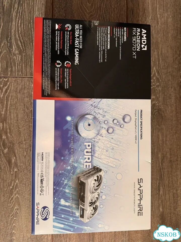 Видеокарта RX 9070xt pure white фото 4