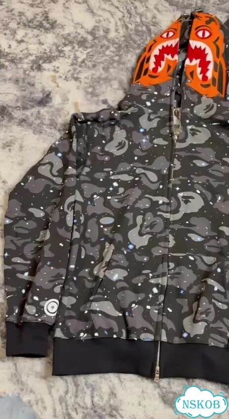 Зип худи bape tiger camo space фото 1
