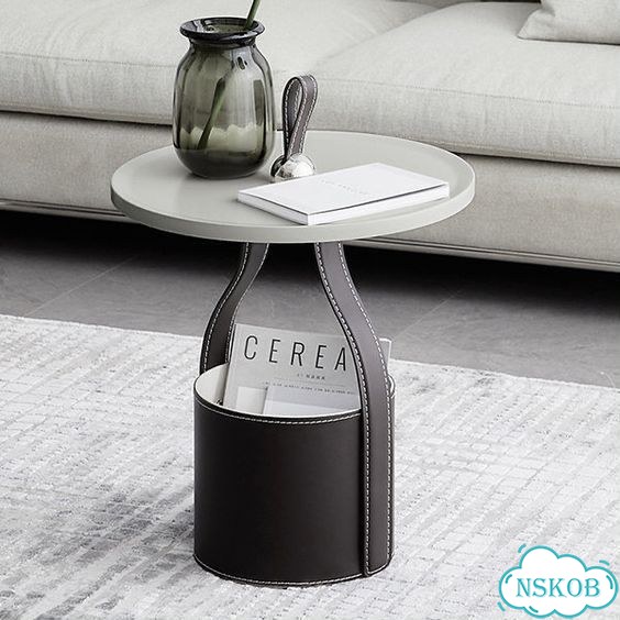 Hermes переносной кофейный столик обитый кожей фото 1