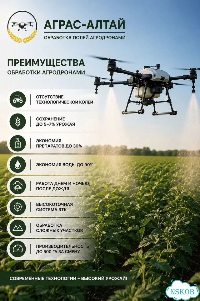 Обработка полей агродронами фото 3