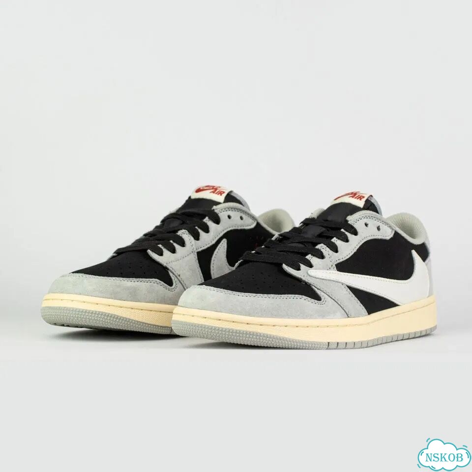Кроссовки Air Jordan 1 Low x Travis Scott Light Grey фото 2