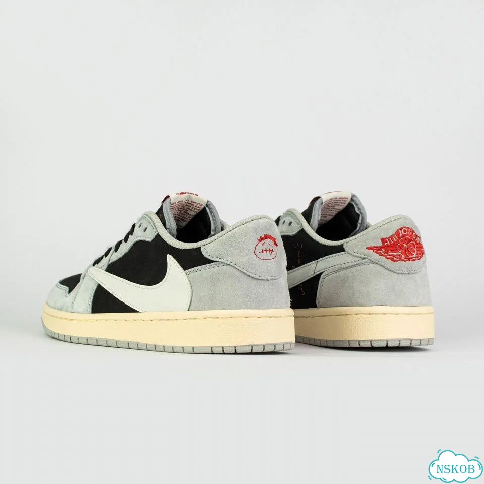 Кроссовки Air Jordan 1 Low x Travis Scott Light Grey фото 3