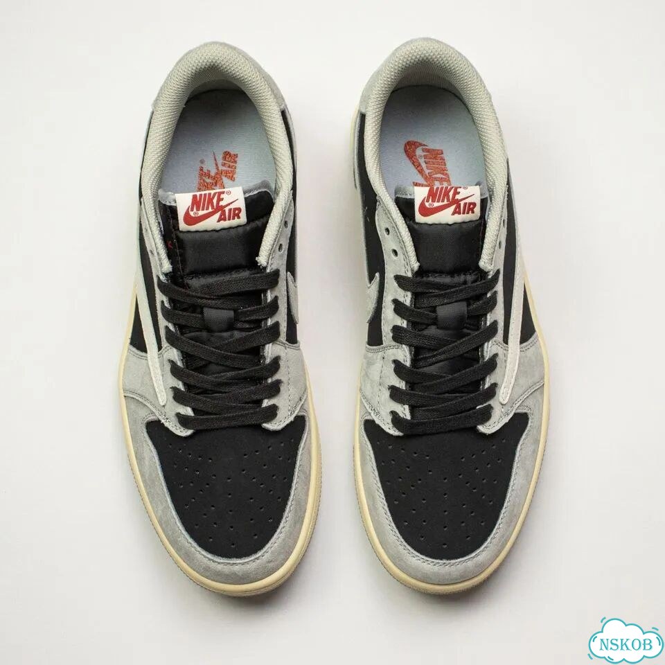 Кроссовки Air Jordan 1 Low x Travis Scott Light Grey фото 6
