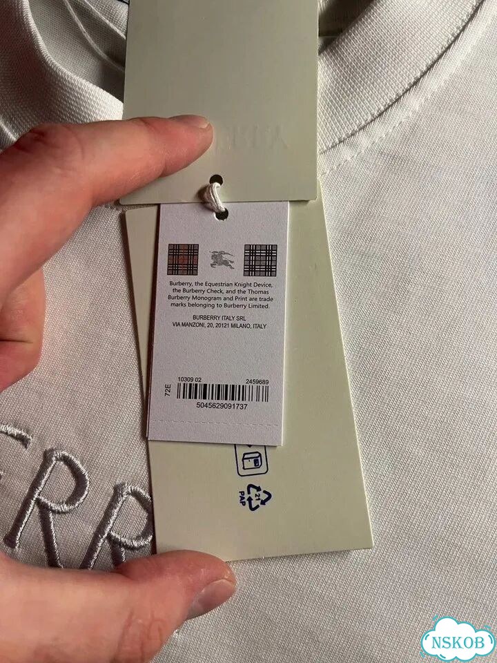 Футболка burberry вышитый логотип фото 11