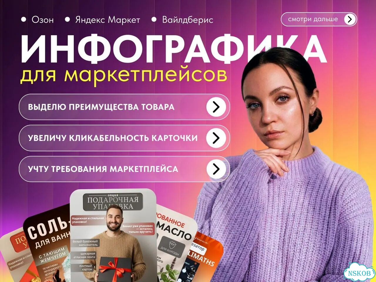 Инфографика для маркетплейсов / WB / Ozon / Авито фото 1