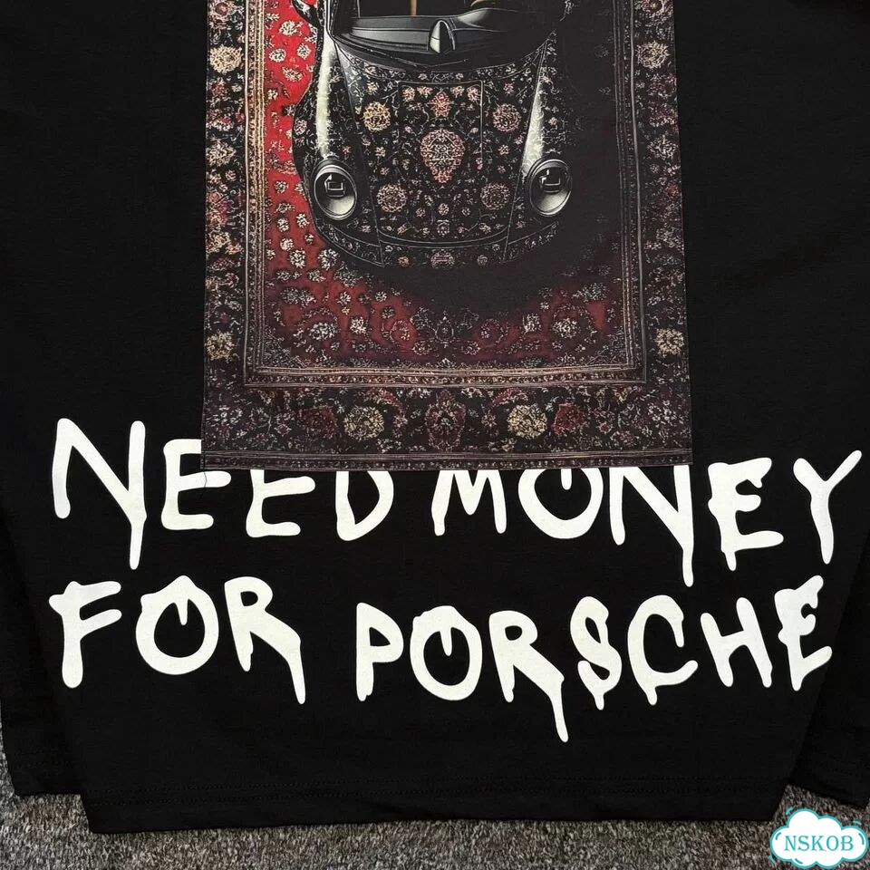 Футболка need money for porsche премиум хоопок фото 4