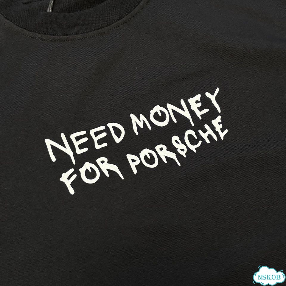Футболка need money for porsche премиум хоопок фото 6