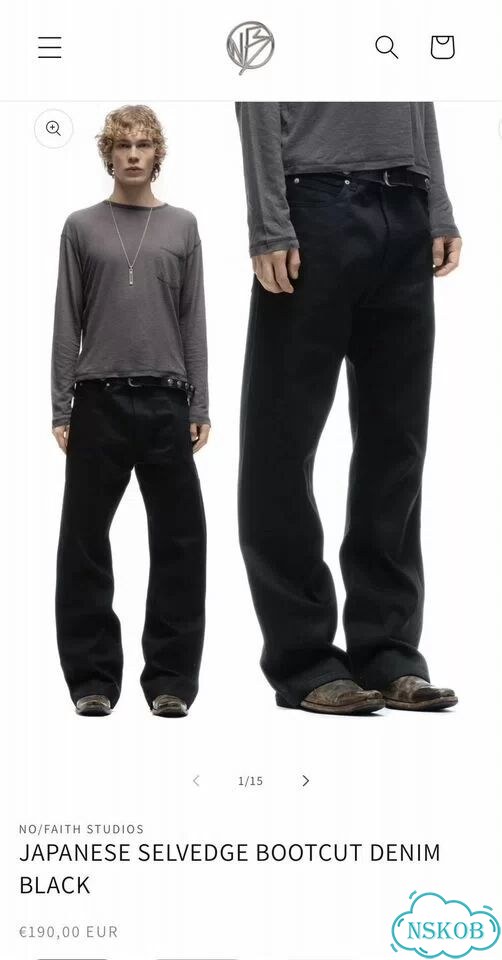No Faith Studios Japanese Bootcut Jeans фото 8