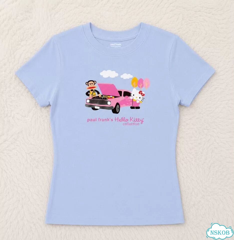 Футболка Paul frank x Hello Kitty голубая фото 1
