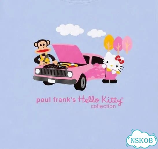 Футболка Paul frank x Hello Kitty голубая фото 2