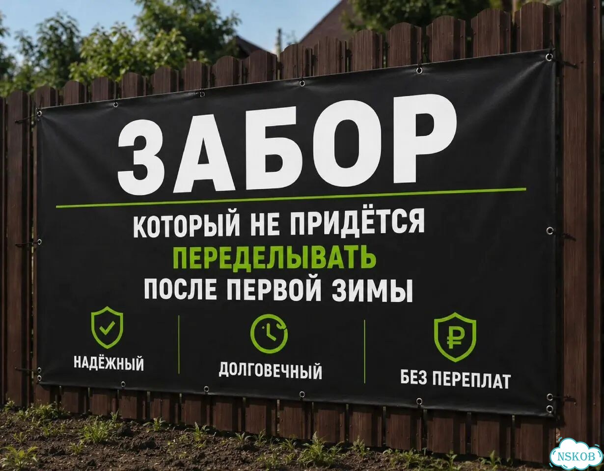 Забор из профнастила с установкой фото 1