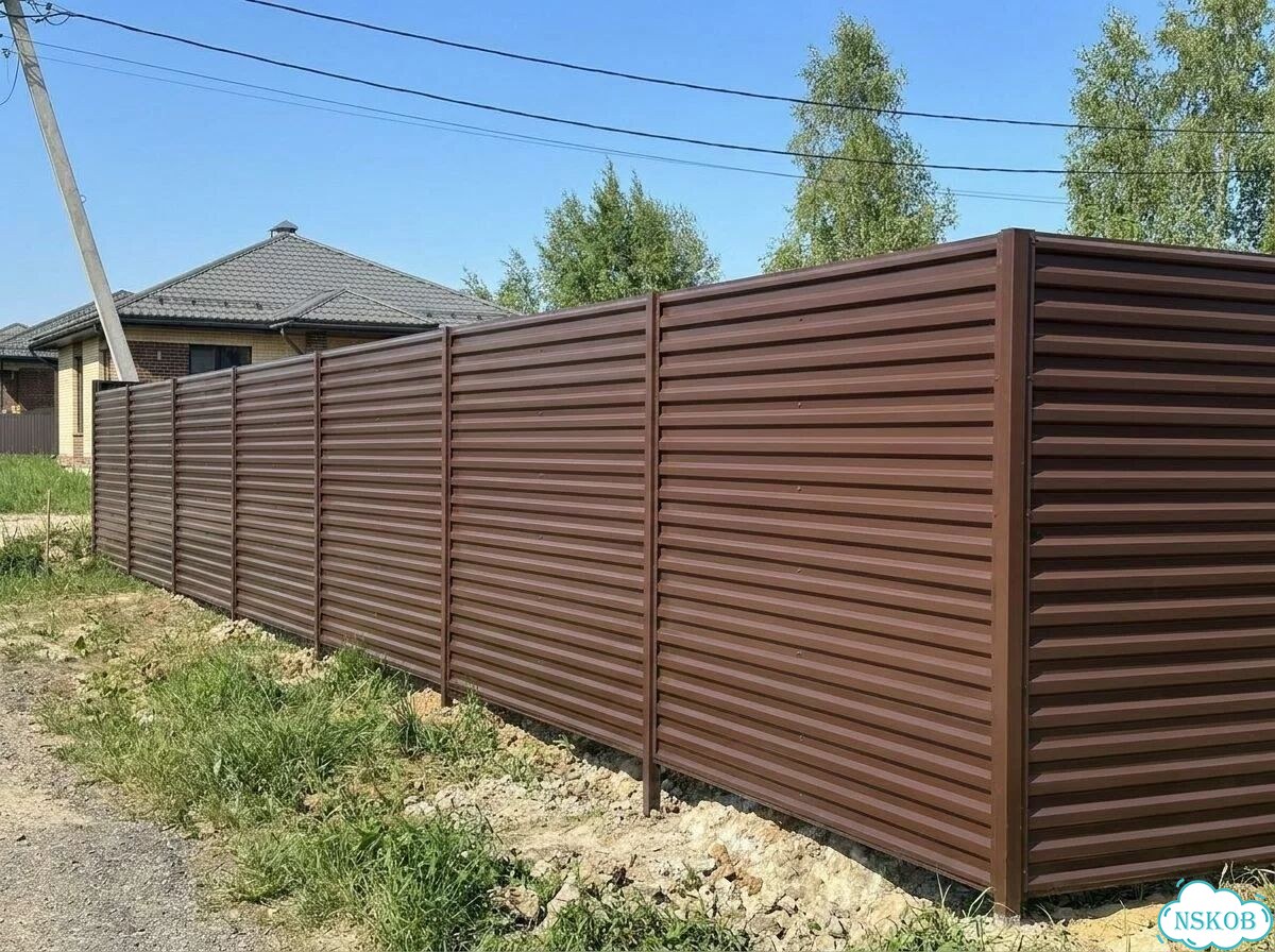 Монтаж заборов из евроштакетника под ключ фото 4