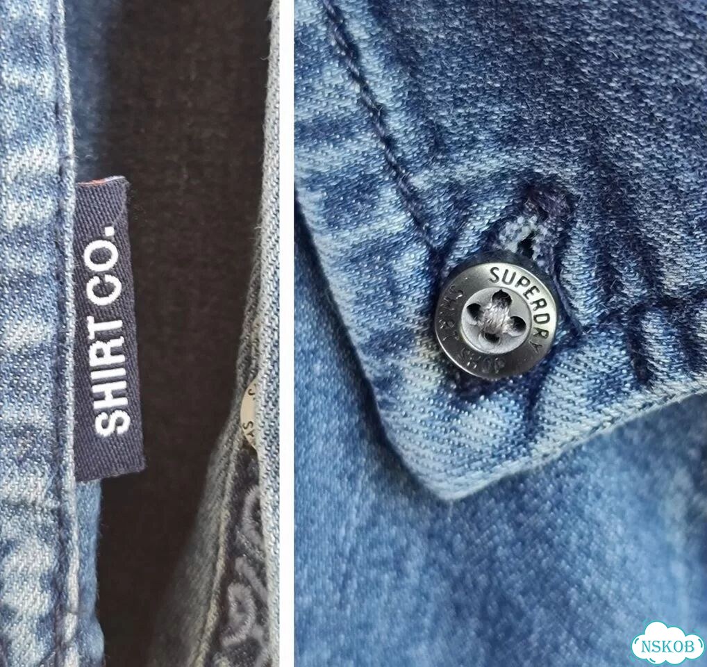 Джинсовая рубашка Superdry Vintage Оригинал(L) фото 10