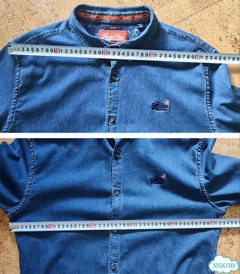 Джинсовая рубашка Superdry Vintage Оригинал(L) фото 8