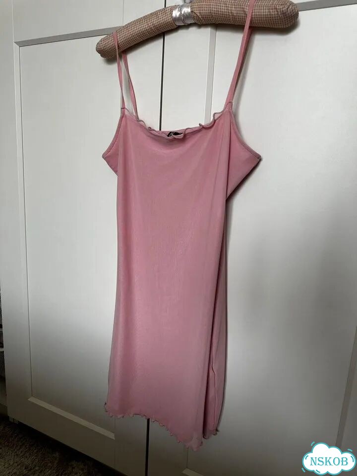 Платье-мини розовое H&M фото 6