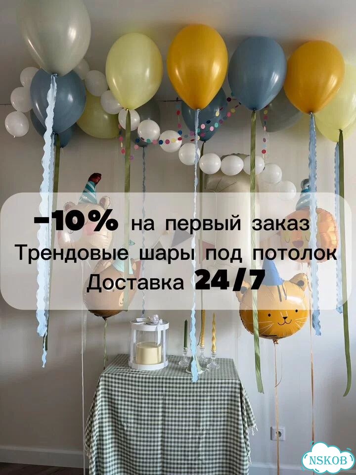 Воздушные шары на день рождение Новосибирск фото 1