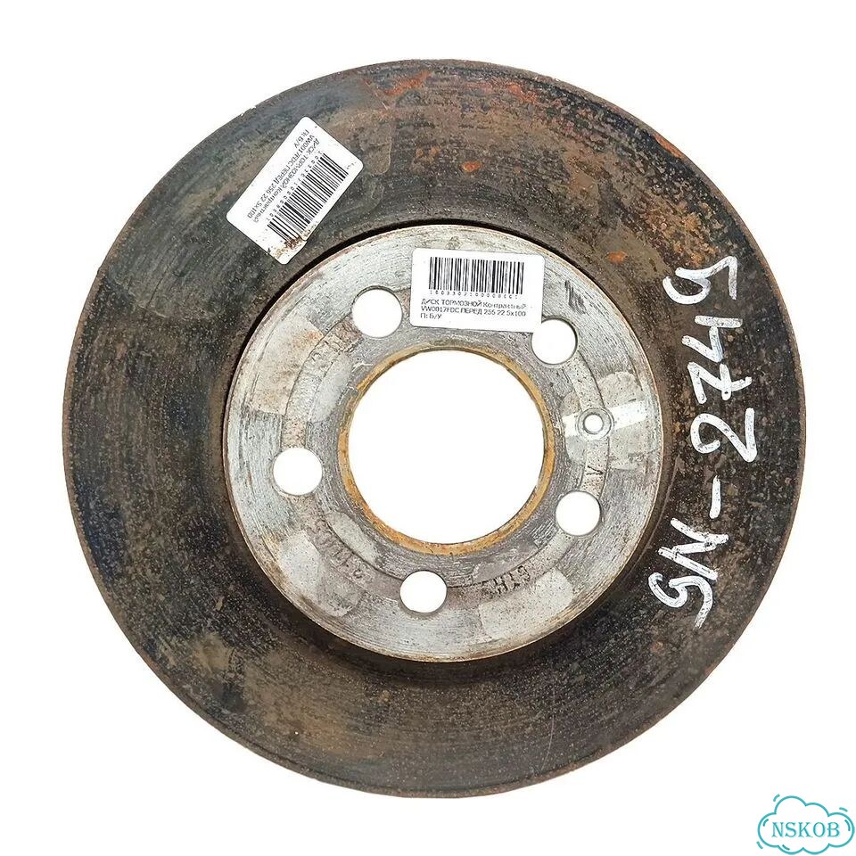Диск тормозной volkswagen bora 1J2 1,4L AHW фото 1
