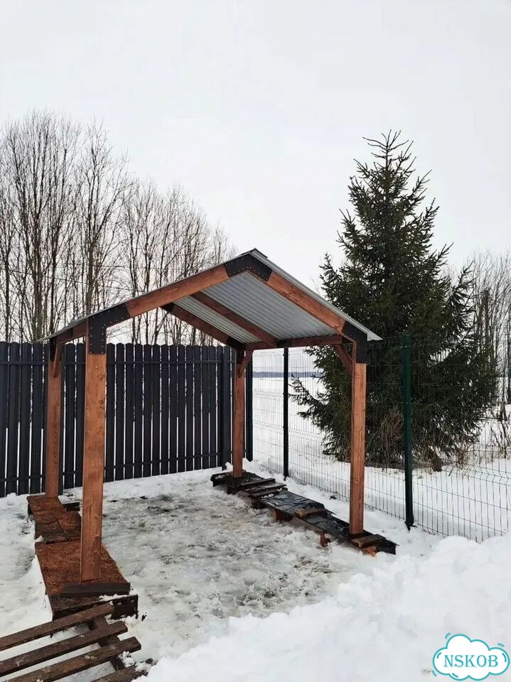 Деревянная беседка для сада фото 1