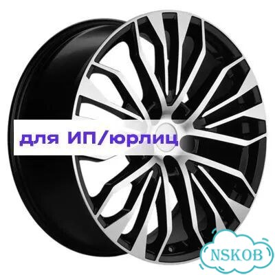 Khomen Wheels 8,5x20/5x120 ET45,5 D62,5 KHW2009 (Li 7/9) Black-FP фото 1