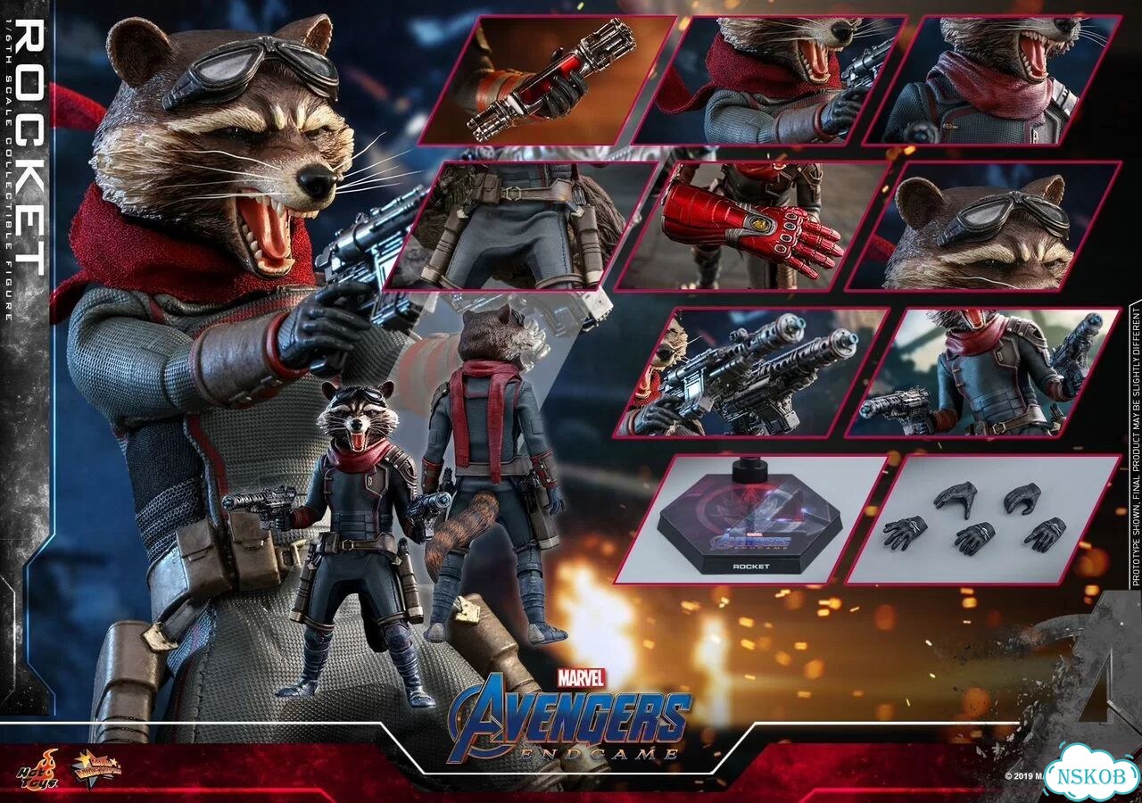 Hot toys MMS548 Avengers Endgame – Rocket фото 1