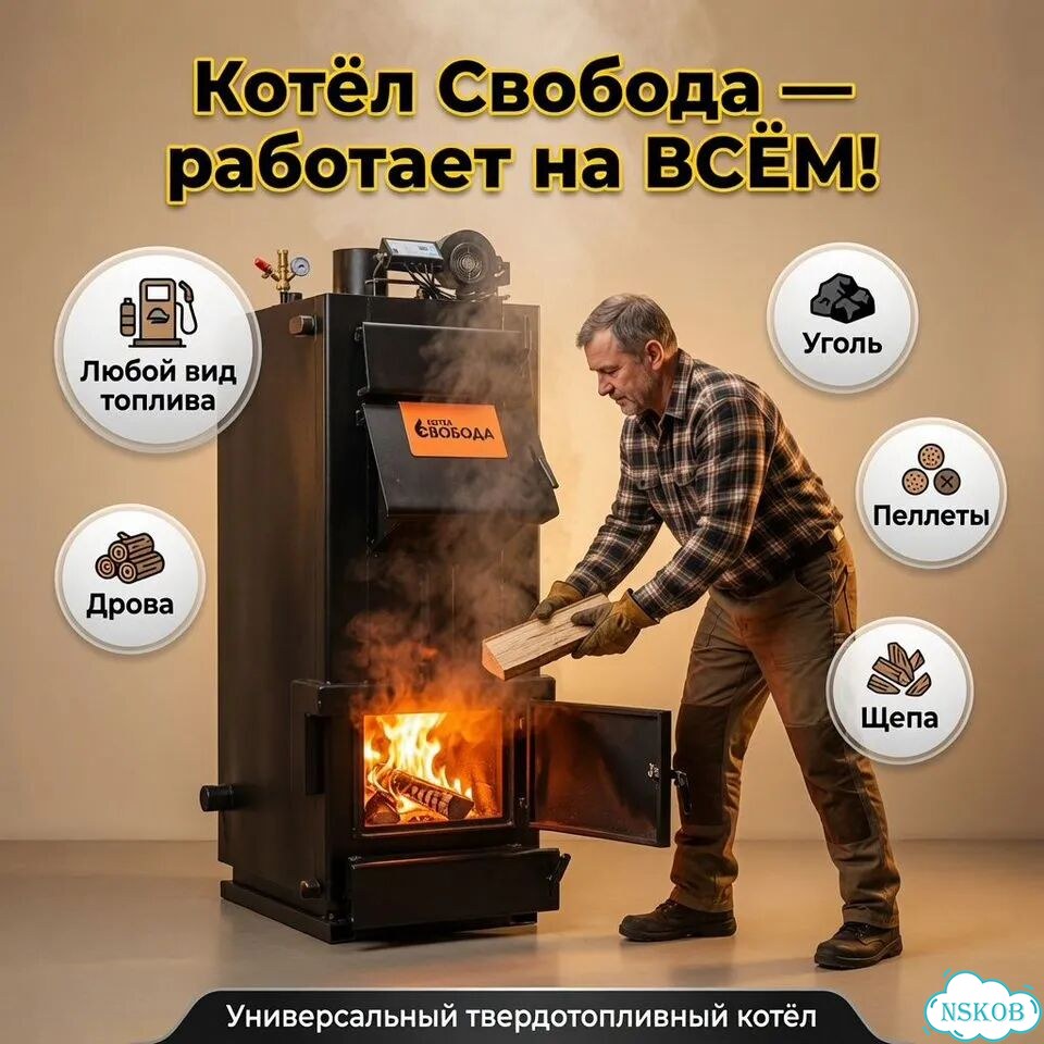 Котел твердотопливный длительного горения Свобода фото 2