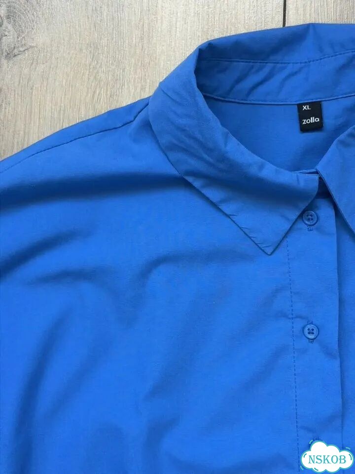 Рубашка zolla синяя XL фото 1