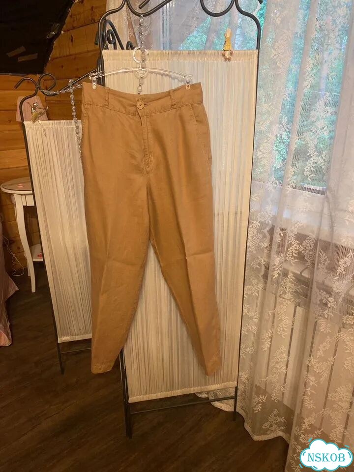 Льняные брюки benetton xs фото 2