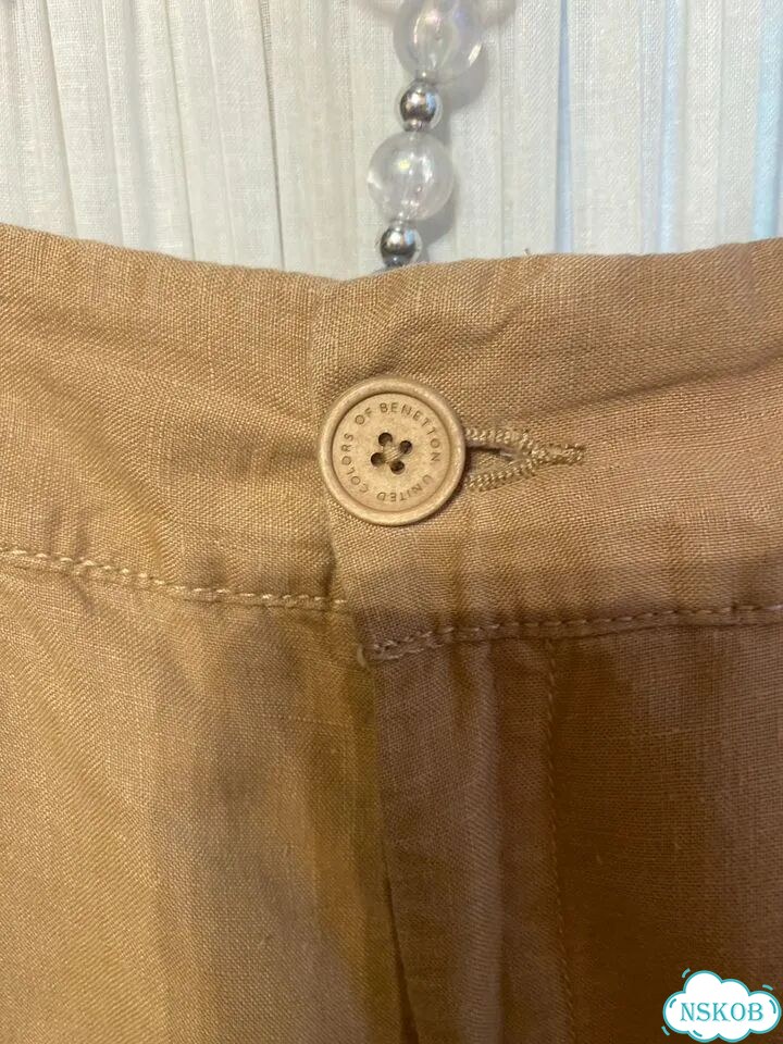 Льняные брюки benetton xs фото 4