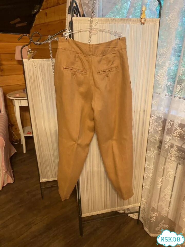 Льняные брюки benetton xs фото 5