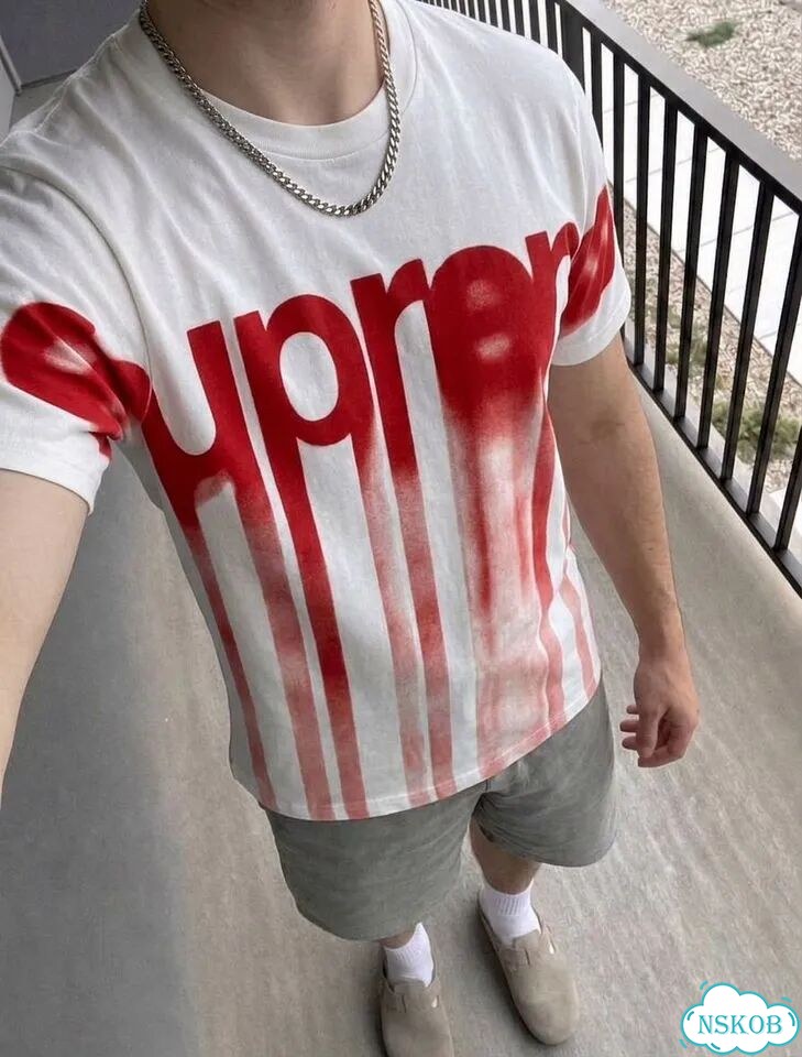 Футболка Supreme blurred logo (в наличии S-XL) фото 1