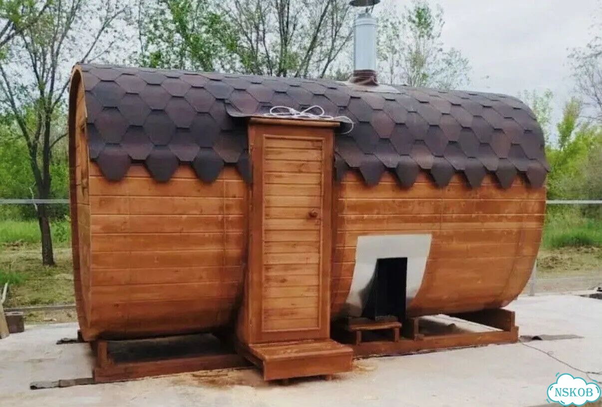 Баня бочка для круглогодичного использования фото 10