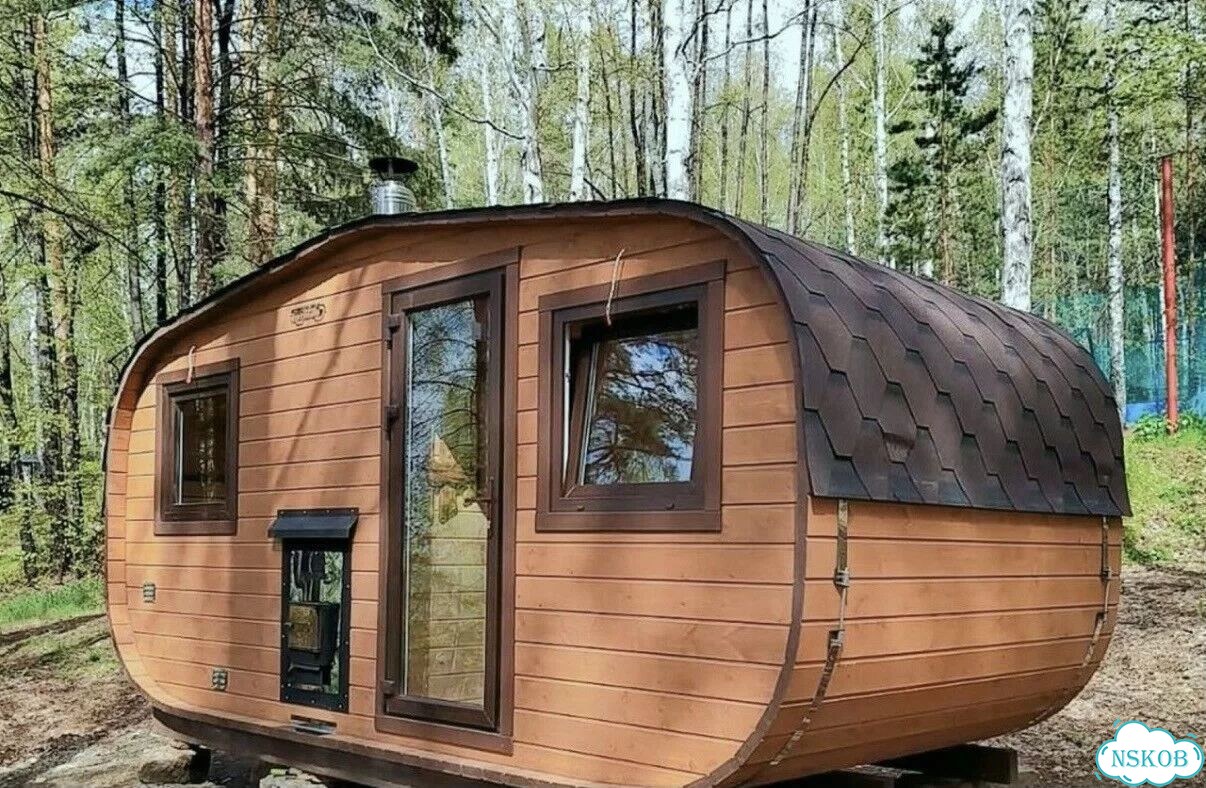 Баня бочка в современном стиле фото 10