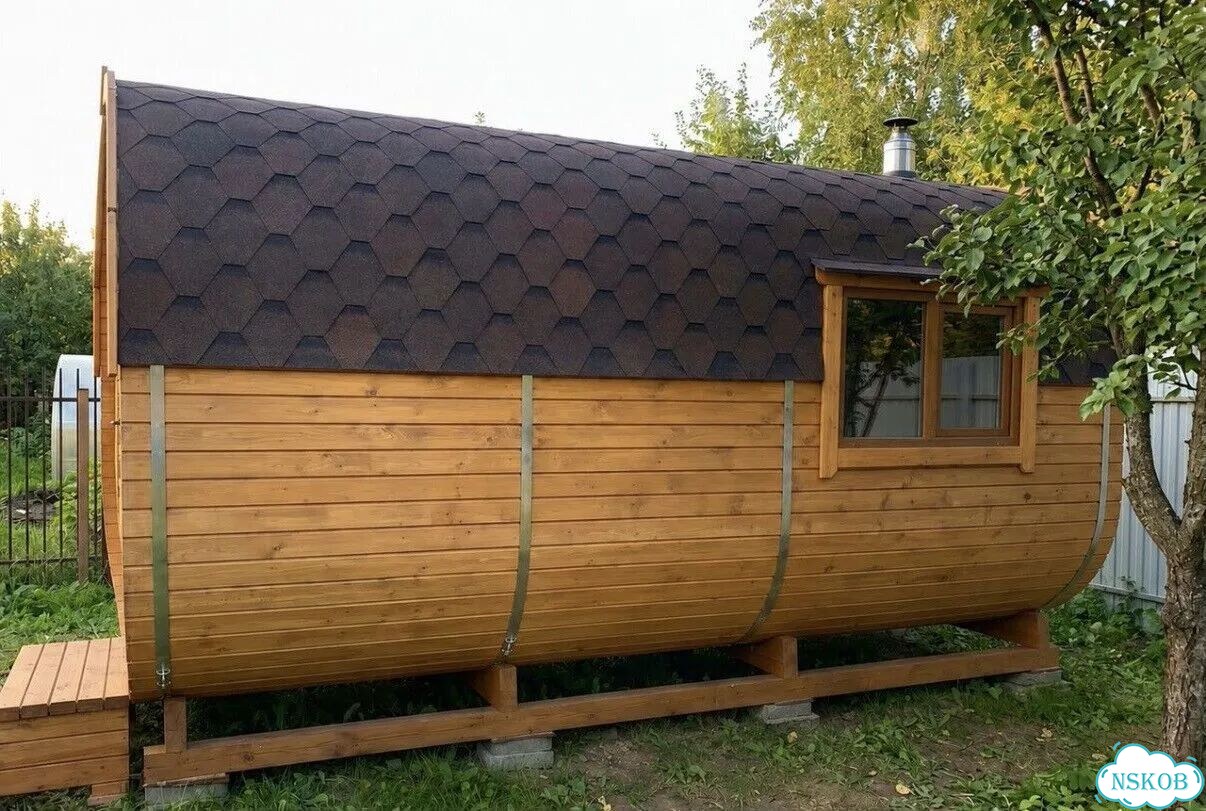 Бани бочки с душем фото 8