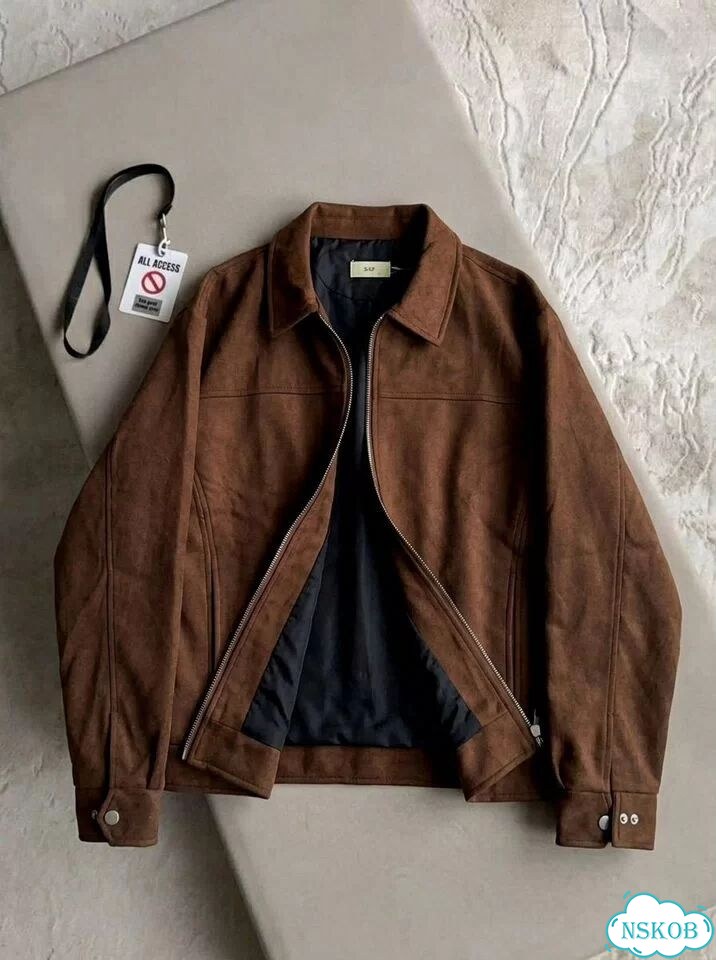 Куртка Zara type замшевая мужская коричневая фото 2