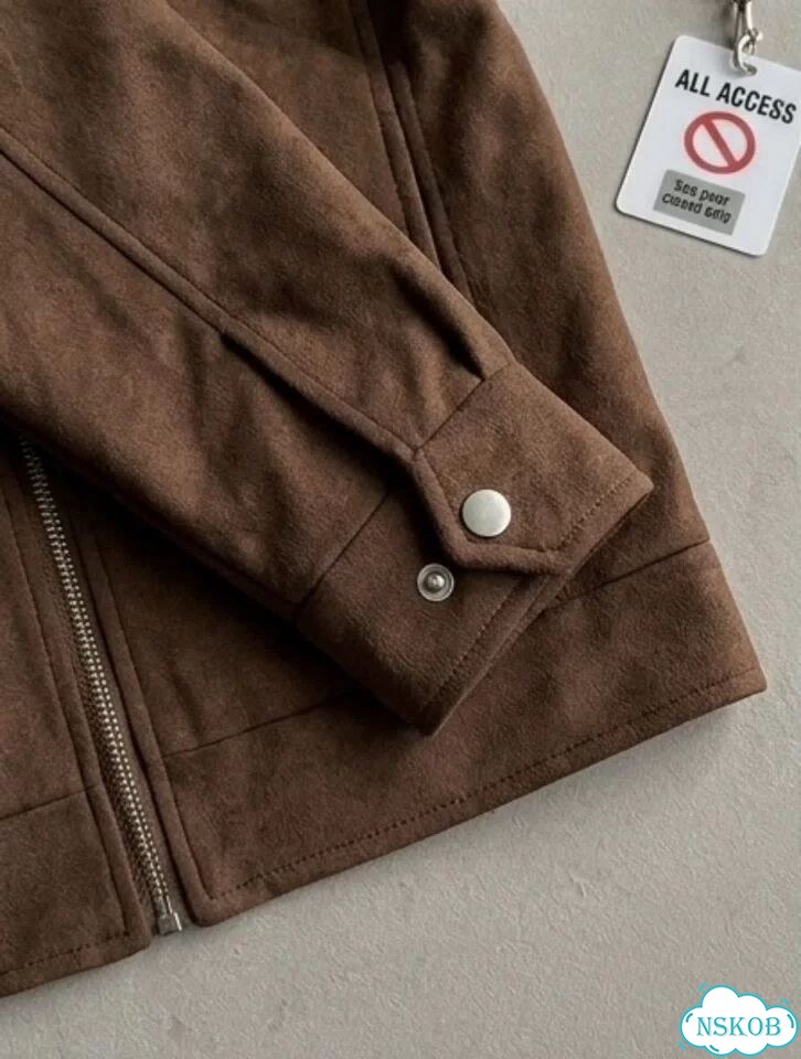 Куртка Zara type замшевая мужская коричневая фото 3