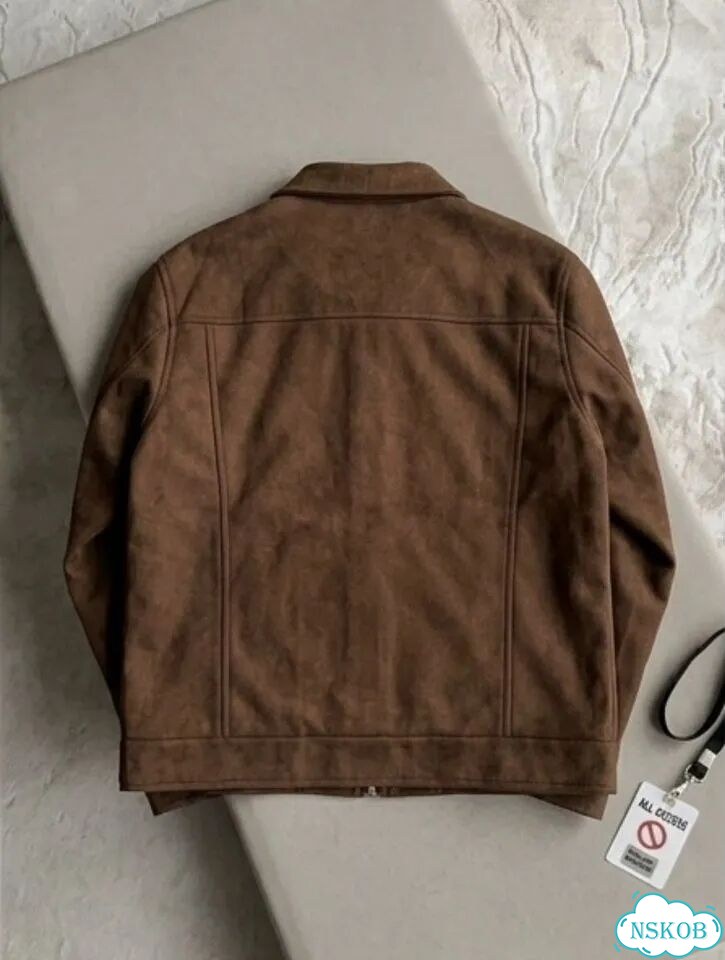 Куртка Zara type замшевая мужская коричневая фото 4