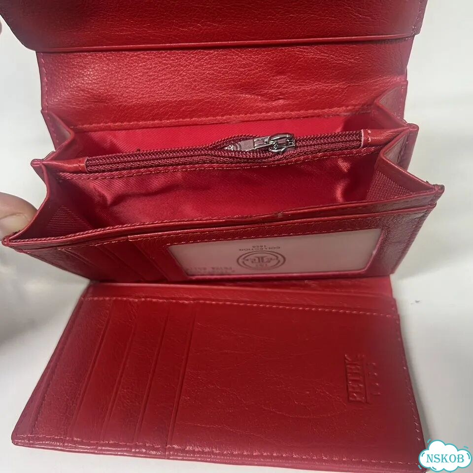 Кошелёк женский кожаный Petek 517 red фото 4