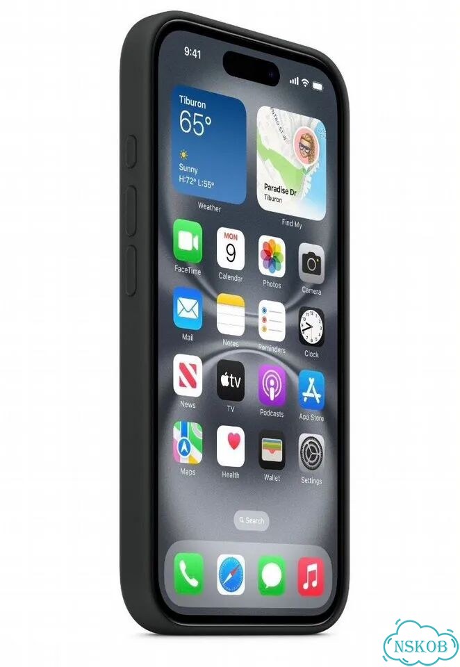 Чехол силиконовый мagsafe для iPhone 16 Black фото 2