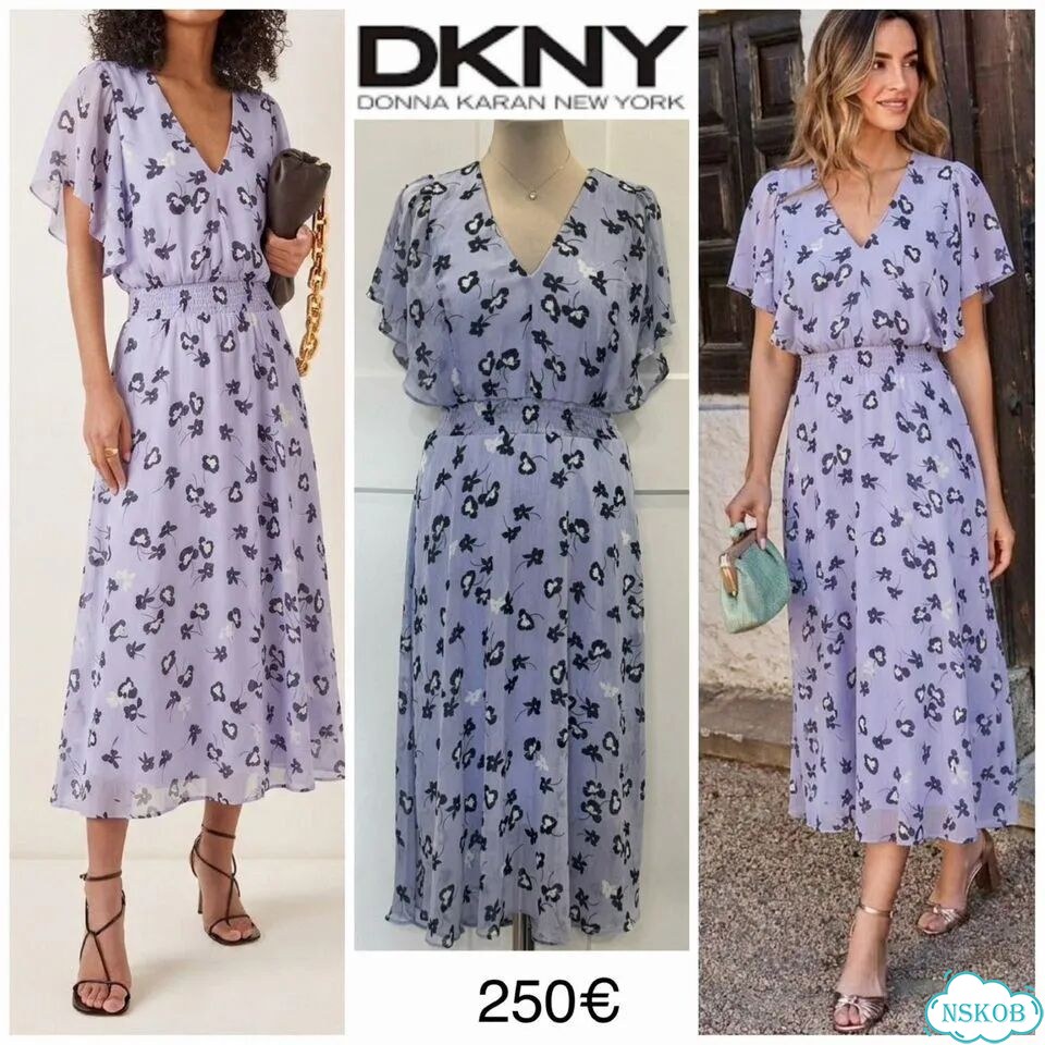 Платье миди цветы dkny SM фото 1