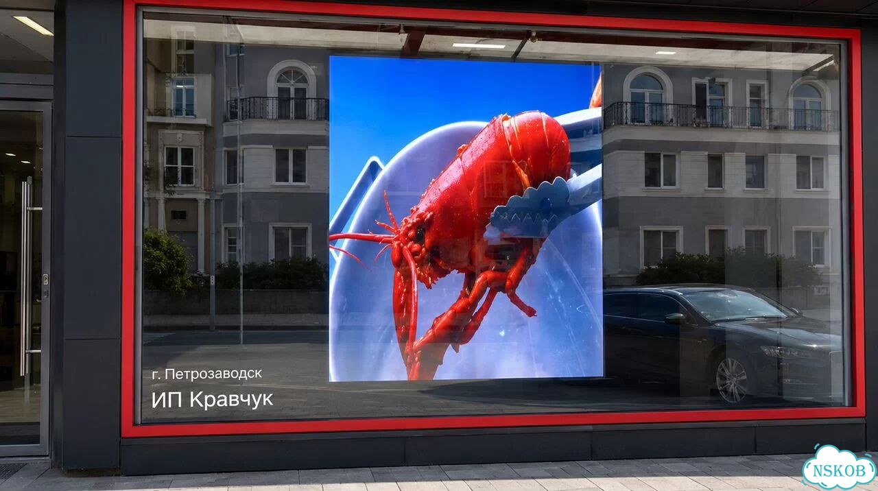Уличный LED экран для витрины фото 10
