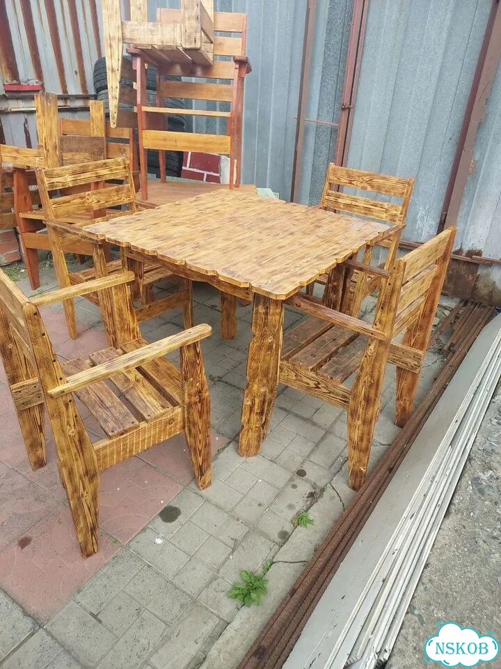 Садовая мебель из дерева фото 1