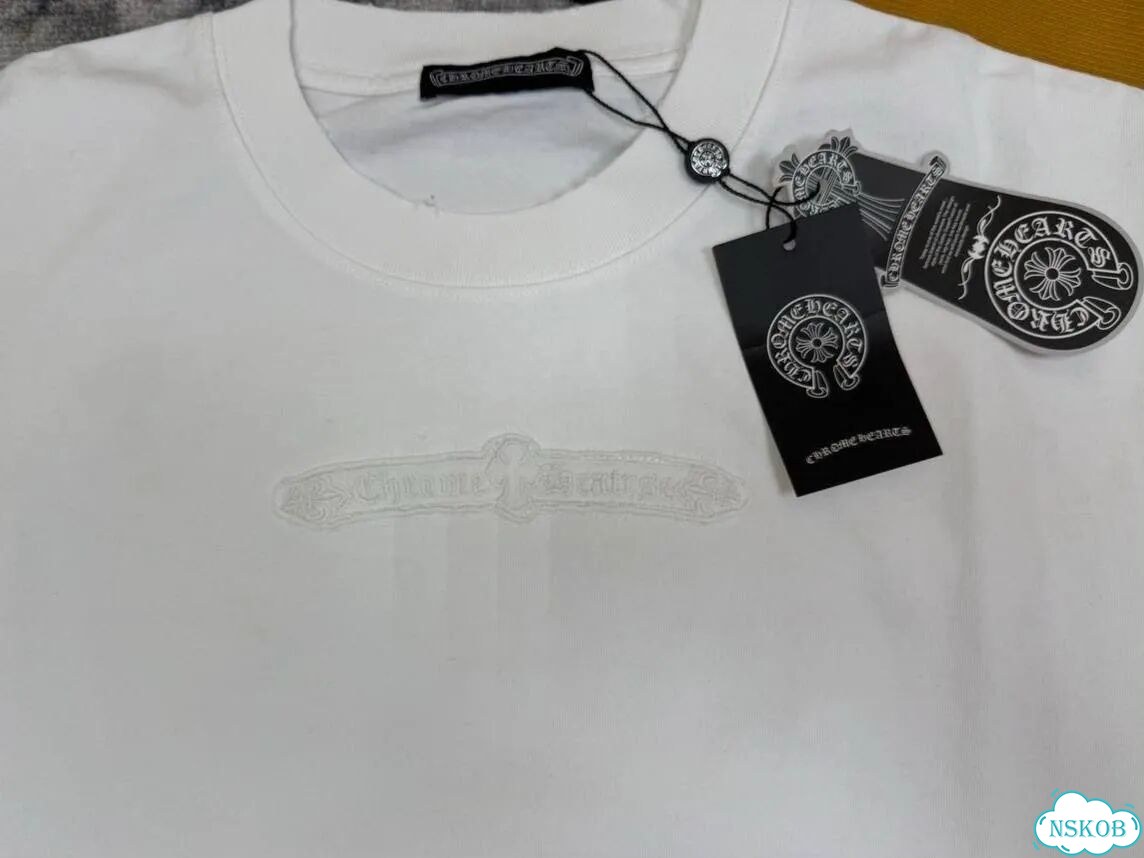 Chrome hearts футболка белая фото 3