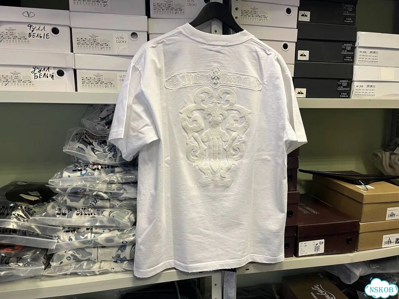 Футболка Chrome Hearts белая фото 2