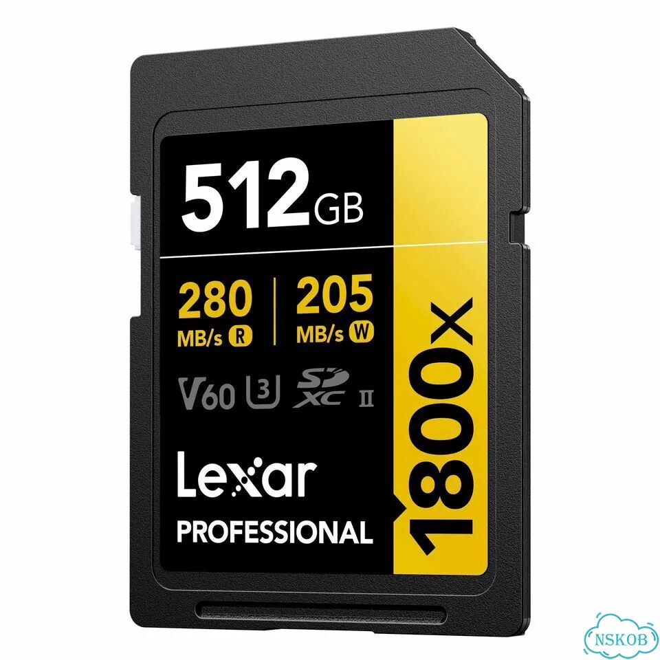 Карта памяти Lexar sdxc 512GB Professional 1800x UHS-II U3 V60 (280/205 MB/s) фото 3