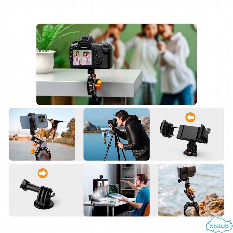 Кронштейн K&F Concept MS13, Magic Arm с зажимом Super Clamp фото 8