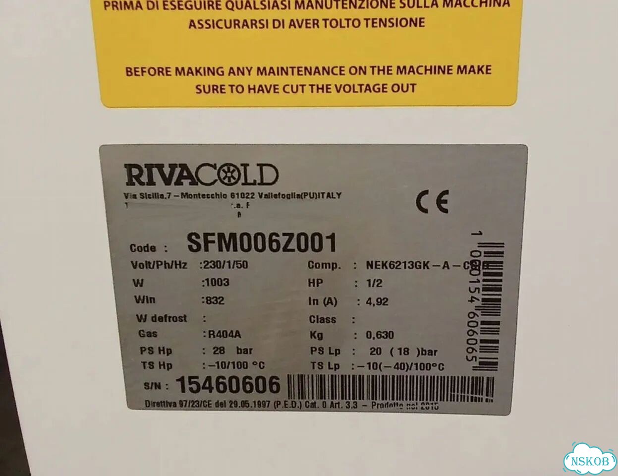 Моноблок Rivacold sfm006z001 (среднемп, 11м3) фото 8