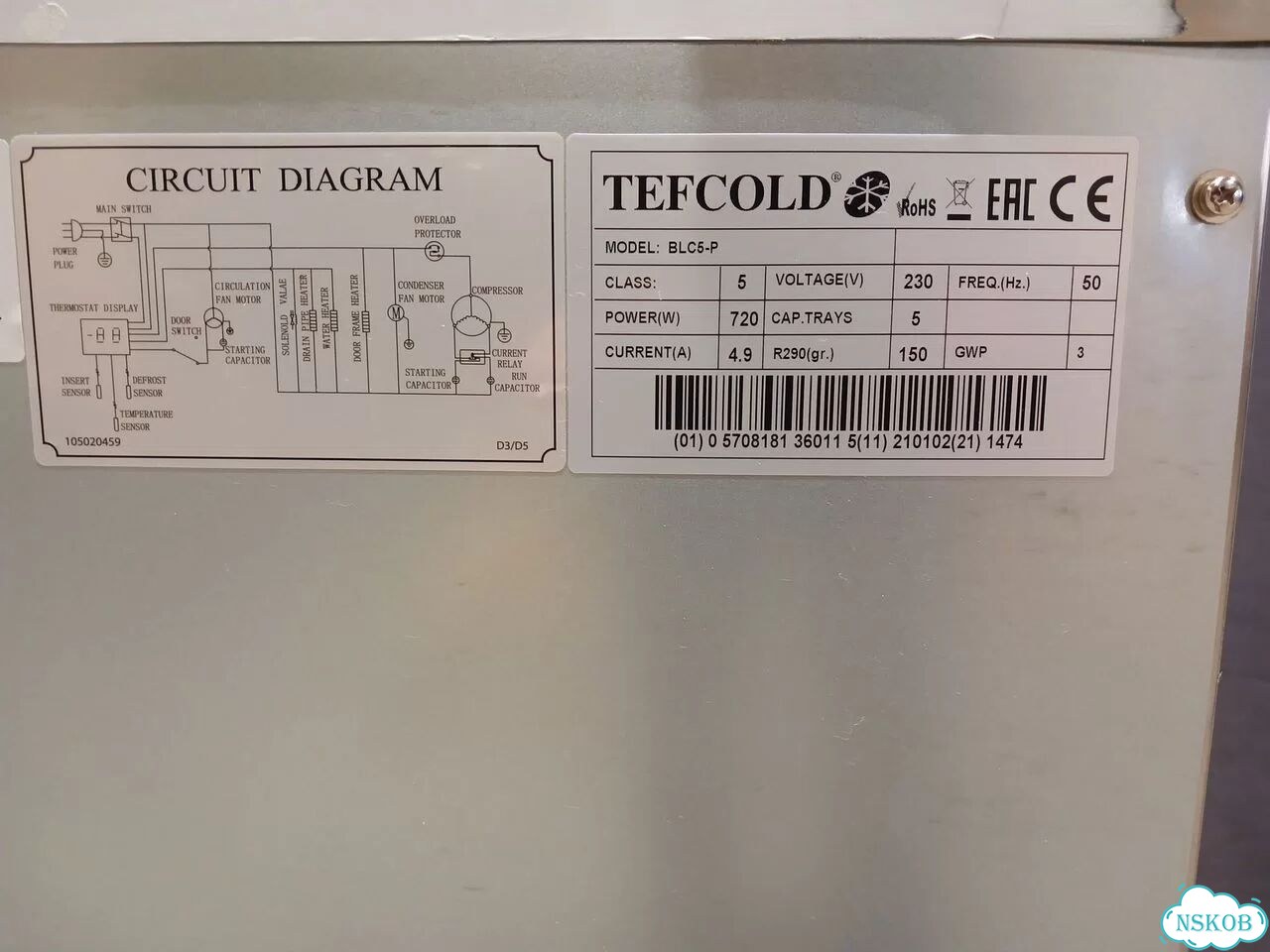 Шкаф шоковой заморозки Tefcold BLC5 (новый, 5ур) фото 8